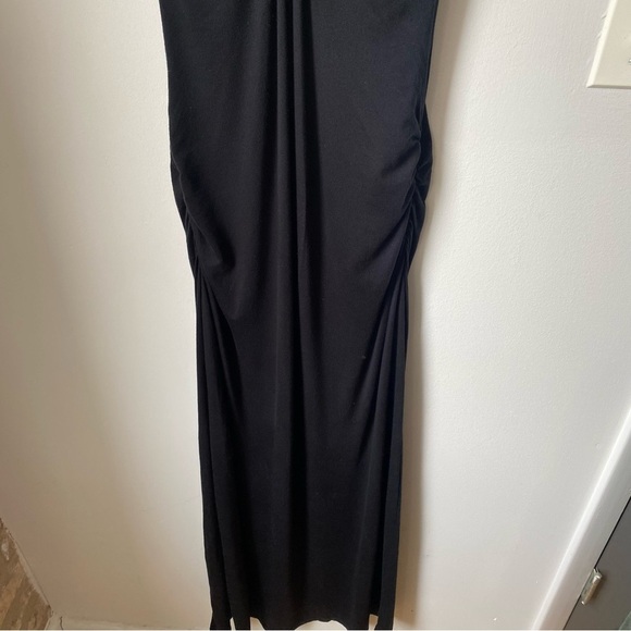 Athleta Black Halter Backless Dress Silk Blend Maxi Dress Size Small - Picture 7 of 13